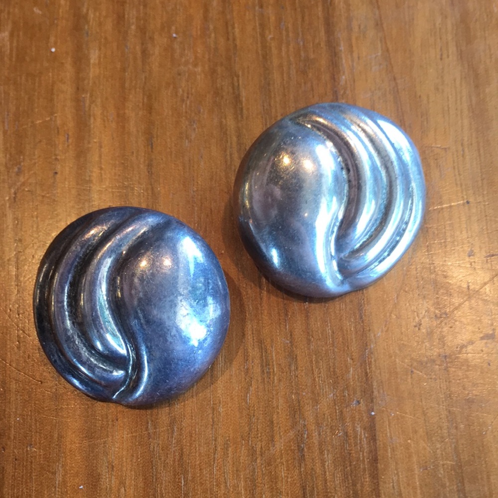 1970s sterling silver earrings from Mexico